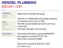 Tablet Screenshot of hendelplumbing.com